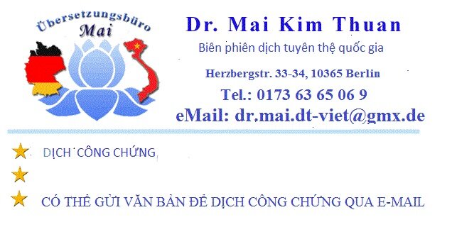Dịch vụ: Biên phiên dịch việt-Đức/Đức-Việt