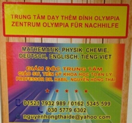 Dịch vụ: Dạy thêm Mathe, Physik, Chemie ...