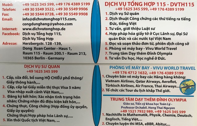 DỊCH VỤ TỔNG HỢP 115 - DVTH115